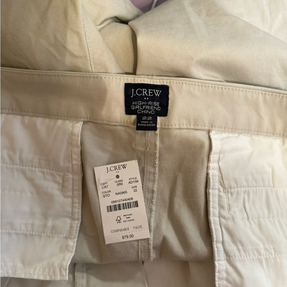 J. Crew Factory High-rise girlfriend chino pant‎